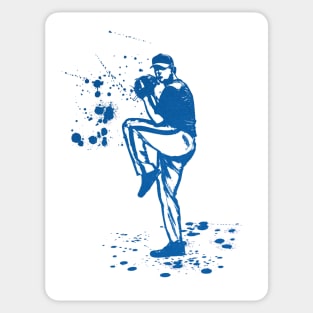 Baseball Pitcher in Windup position - a01 Sticker